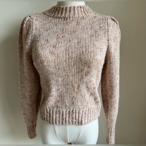 Madewell Wool Blend Mock Neck Pleated Shoulder Sweater XXS